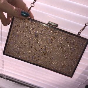Unique sparkly rock clutch